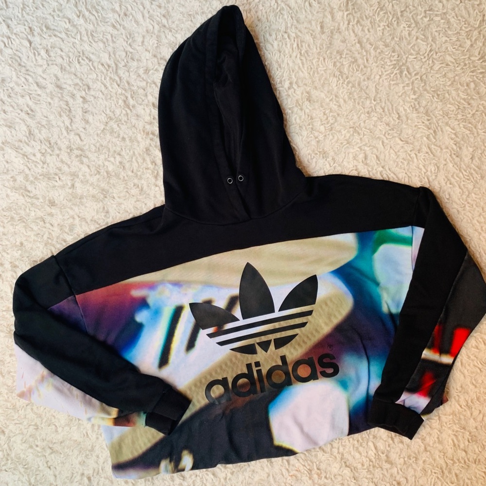 ❤️ Adidas Colorful Hoodie Size M